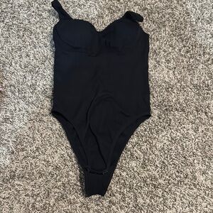 SHEIN Black Bodysuit High-Cut Design